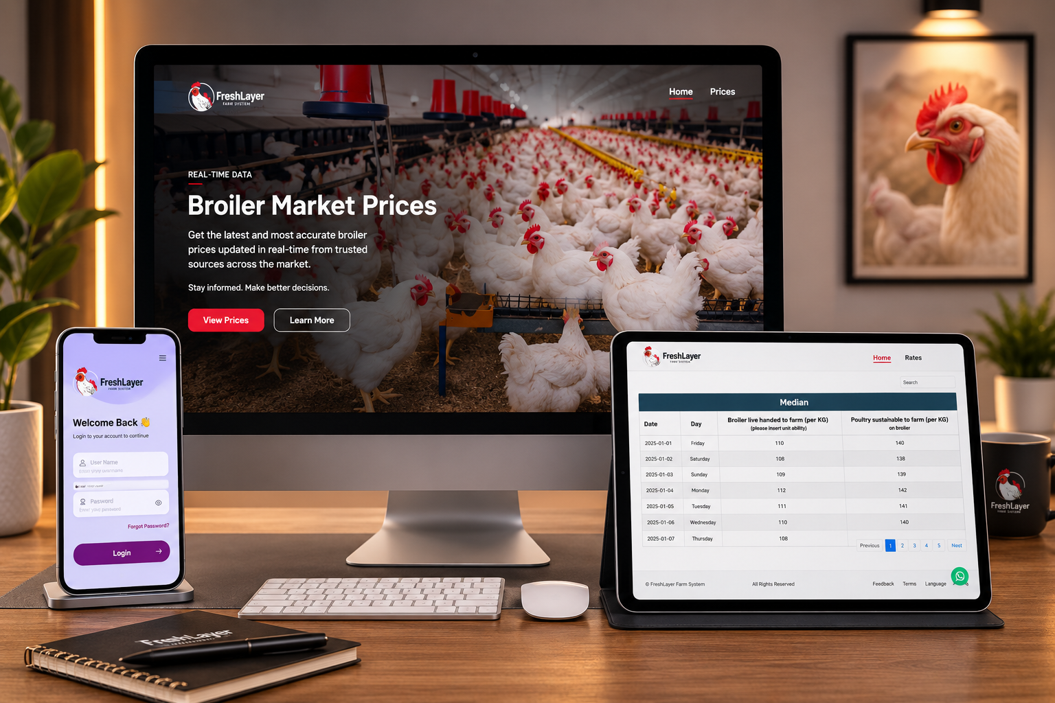 Poultry Rates pricing platform